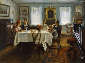 La famiglia Gilchrist a colazione, 1916 da William Wallace Gilchrist