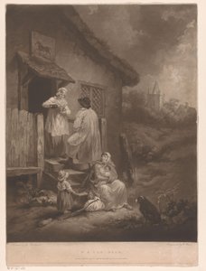 Famiglia davanti a una locanda da William Ward