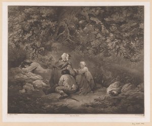 Famiglia che riposa in un bosco da William Ward
