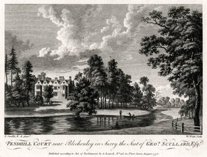 Pendhill Court vicino a Bletchenley nel Surrey, la residenza di George Scullard Esquire, 1776 da William Watts