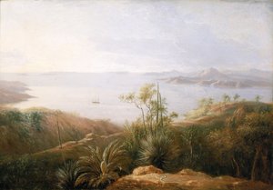 Una baia sulla costa sud della Nuova Olanda (Australia), gennaio 1802, durante la spedizione di Matthew Flinders (1774-1814) sull