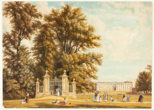 Ingresso al viale da Clare Hall Piece, Cambridge da William Westall