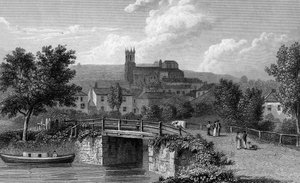 Hythe dal ponte del canale, inciso da E. Finden, 1829 da William Westall