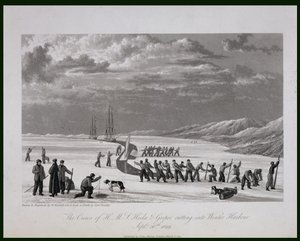 Gli equipaggi della H.M.S. Hecla e Griper che tagliano nel porto invernale, 26 settembre 1819, da 