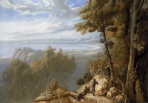 Veduta di Port Bowen (Australia), agosto 1802, durante la spedizione di Matthew Flinders (1774-1814) sull