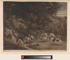 Cacciatore e cani da caccia alla caccia alla volpe da William Whiston Barney