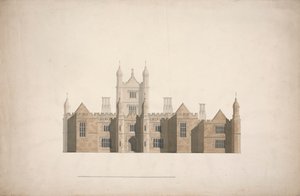 Elevazione di un progetto proposto per i college di Cambridge da William Wilkins