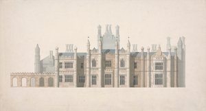 Elevazione di un progetto per i college di Cambridge da William Wilkins