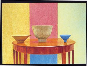 Natura morta, tre ciotole di Lucie Rie da William Wilkins