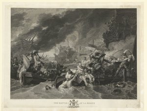 La battaglia di Capo La Hogue, 1692 da William Woollett