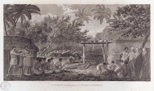 Sacrificio umano a Tahiti nel Pacifico del Sud