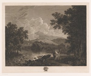Paesaggio con Cicerone sulla riva di un fiume presso la sua villa