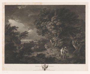 Paesaggio tempestoso con Didone ed Enea da William Woollett