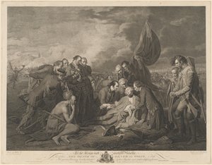 La morte del generale Wolfe da William Woollett after Benjamin West