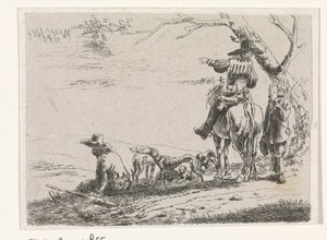 Tre cacciatori con cani da William Young Ottley