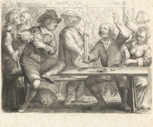 Musicisti e bevitore in una locanda da William Young Ottley