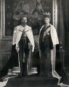 Re Giorgio V e la regina Maria alla loro prima apertura del Parlamento, 6 febbraio 1911 da William and Daniel Downey
