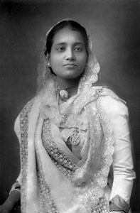 La Maharani di Koch Bihar, Bengala Occidentale, India, 1893
