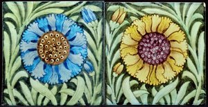 Piastrelle con design floreale in stile persiano