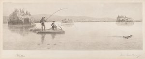 Senza titolo (Pesca con zattera di tronchi)