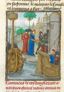 Riccardo I sbarca in Sicilia, illustrazione da 