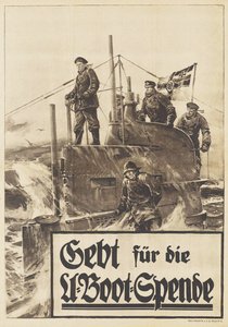 Dona alla raccolta fondi per il sottomarino. Poster, 1917