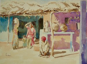 Interno del villaggio Brahmin (2) da Wilson Clive