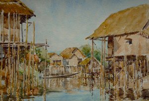 903 villaggio Pauk-Pa (1), Lago Inle da Wilson Clive