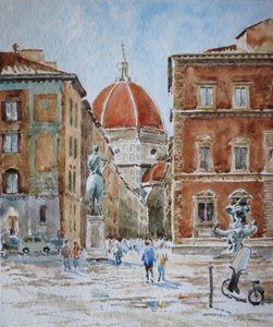 Piazza SS Annunziata, dopo il temporale