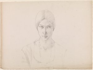 Autoritratto (matita su carta) da Winifred Knights