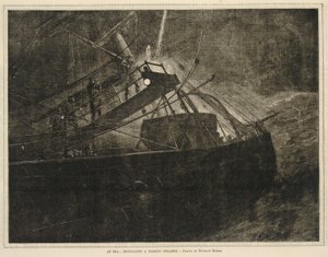 In mare - Segnalazione di un piroscafo in transito, da Ogni sabato, 8 aprile 1871