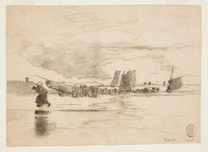Spiaggia a bassa marea, Cullercoats, Inghilterra da Winslow Homer