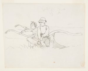 Ragazzo e ragazza su un aratro da Winslow Homer