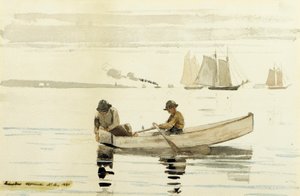 Ragazzi che Pescano, Porto di Gloucester, 1880 da Winslow Homer