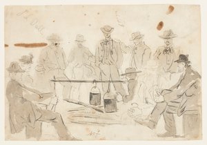Falò con soldati da Winslow Homer