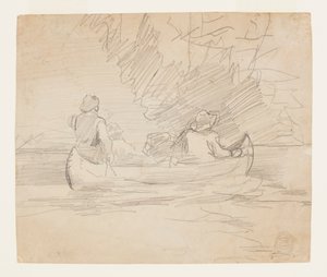 Canoa con tre uomini da Winslow Homer