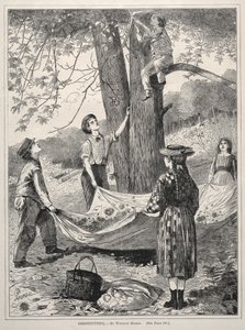 Raccolta di castagne, 1870