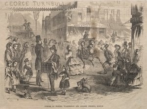 Angolo tra Winter, Washington e Summer Streets, Boston, 1857