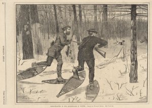 Caccia al cervo negli Adirondacks in inverno, da Every Saturday, 21 gennaio 1871