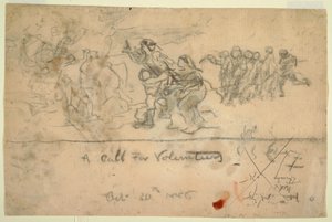 Disegno, Appello ai volontari, 20 ottobre 1886 da Winslow Homer