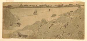 Disegno, spiaggia di Marshfield, 1869-74 da Winslow Homer