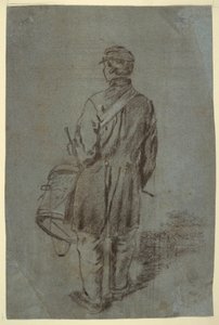 Disegno, Tamburino visto di spalle, probabilmente 1864 da Winslow Homer