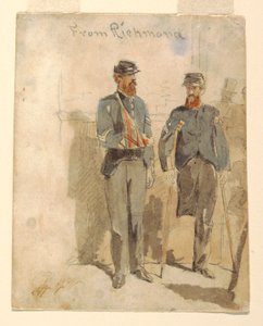Disegno, "Da Richmond"; due soldati feriti, 1862 da Winslow Homer