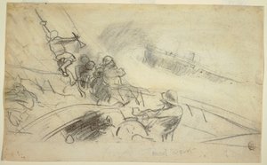 Disegno, Hard-a-Port, 1885-90 da Winslow Homer