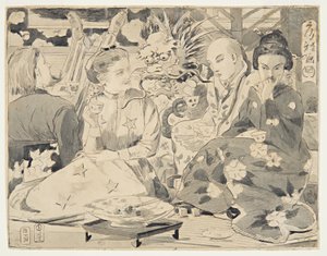 Disegno, Festa internazionale del tè, 1867 ca. da Winslow Homer
