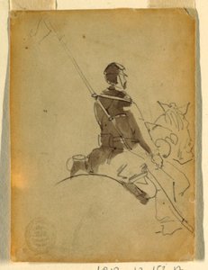Disegno, lanciere a cavallo, 1862 da Winslow Homer