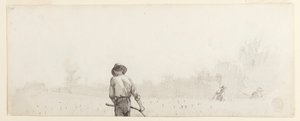 Disegno, Uomo con falce, 1865 ca. da Winslow Homer
