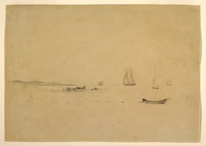 Disegno, Punta di terra con faro, 1880 ca. da Winslow Homer