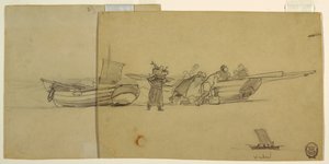 Disegno, porzione di un dory da pesca, Inghilterra, 1881-82 da Winslow Homer