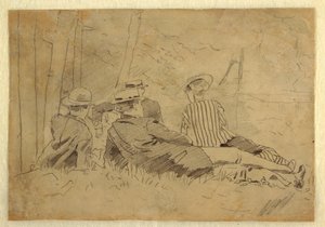Disegno, studio per "La festa della pesca", 1869 ca. da Winslow Homer
